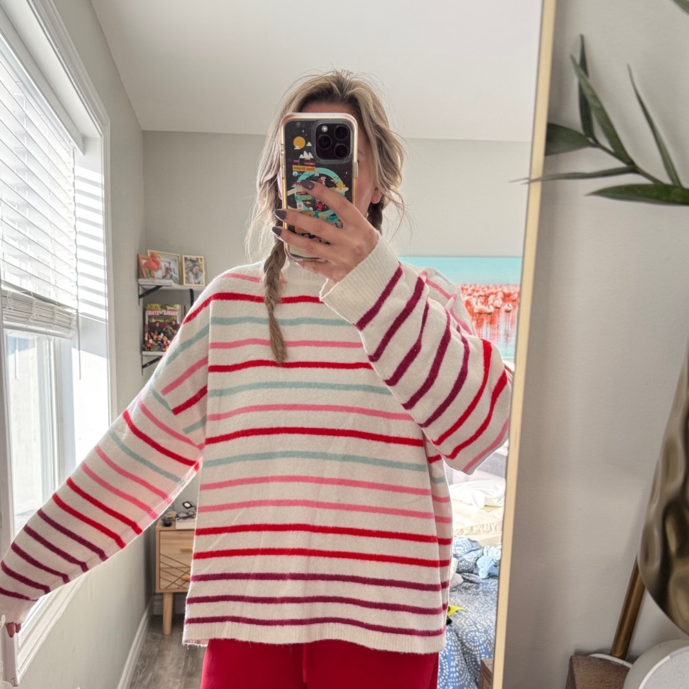 J. Crew Multicolor Striped Crew Neck Sweater - Picture 6 of 6